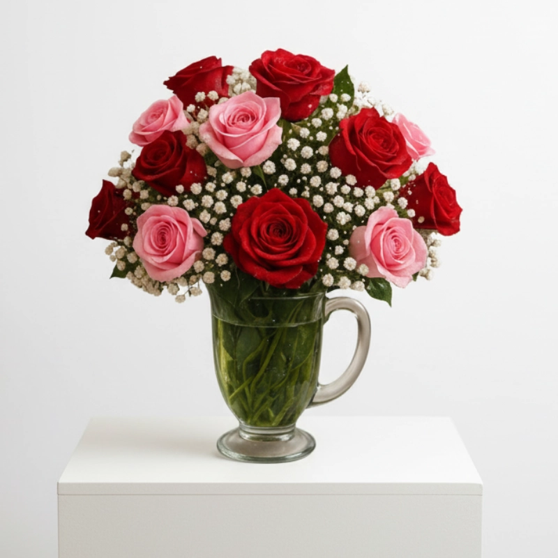 Jar of Roses - Flower Bouquet